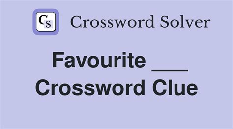 favourite crossword clue